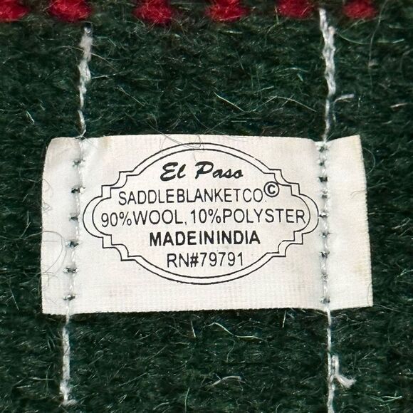 El Paso Saddle Blanket Co  Southwestern Wool Rug Placemats Set of 4. - Picture 5 of 8